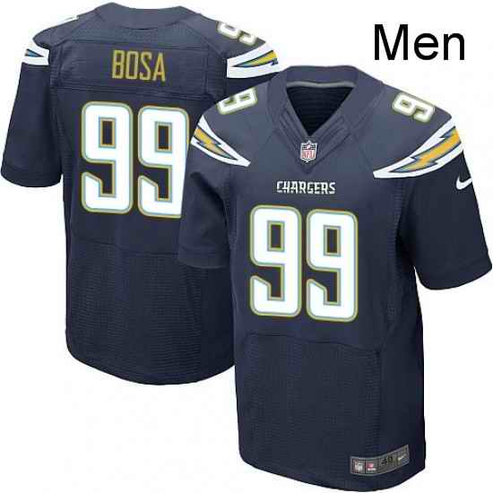 Men Nike Los Angeles Chargers 99 Joey Bosa Elite Navy Blue Team Color NFL Jersey